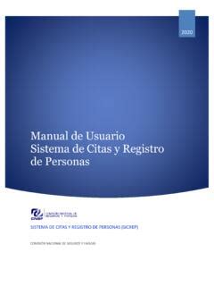 sicrep|Manual de Usuario Sistema de Citas y Registro de Personas